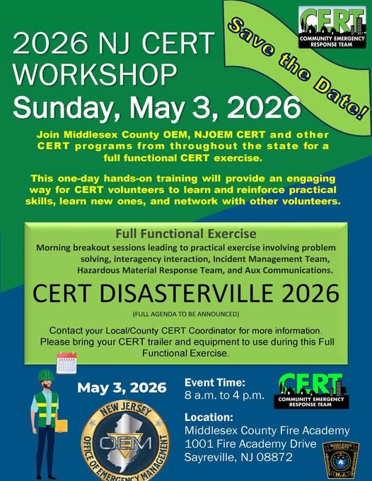 SAVE THE DATE: 2026 NJ CERT Workshop - New Jersey Office of