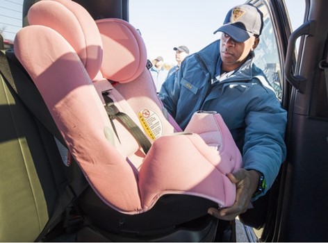 Pink toddler care seat